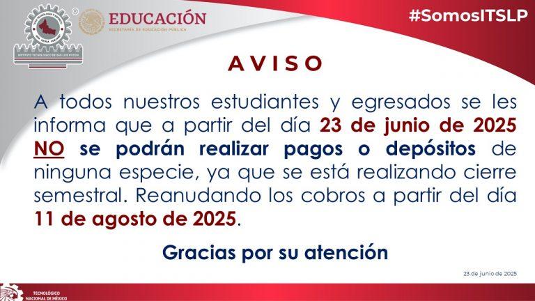 cierre semestral junio 2025